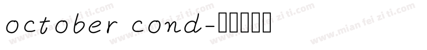 october cond字体转换
